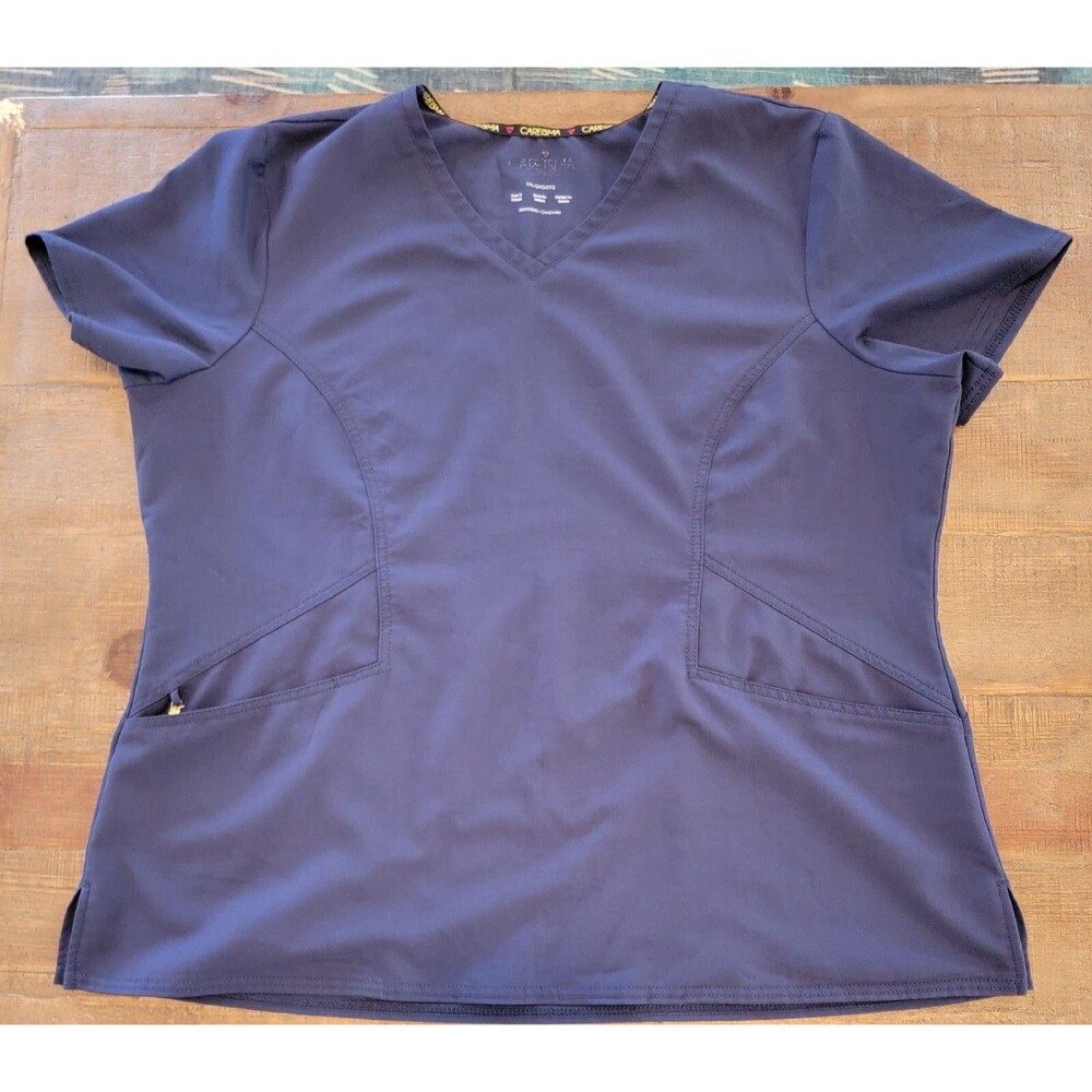 CAREISMA By Sofia Vergara Scrub Top 2XL Navy Pockets